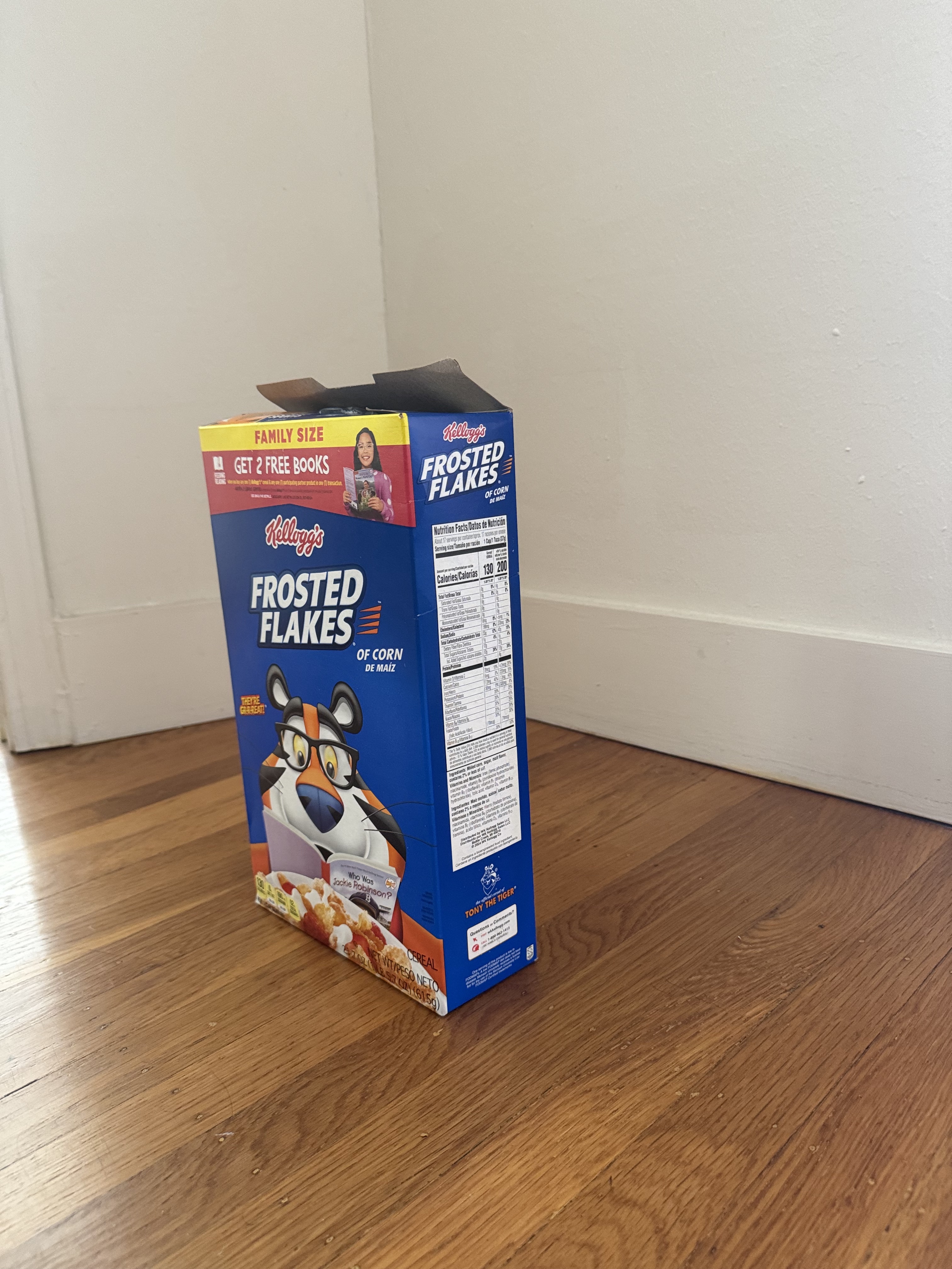 Angled cereal box