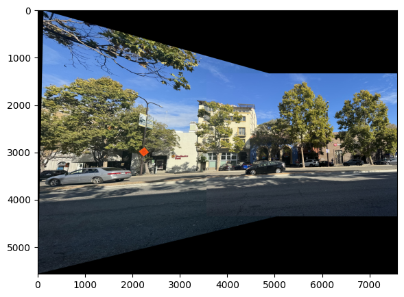Autostitched street panorama